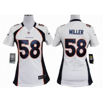 Nike Denver Broncos #58 Von Miller White Game Womens Jersey