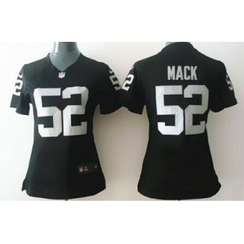 Nike Oakland Raiders #52 Khalil Mack Black Game Womens Jersey