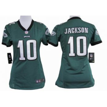 Nike Philadelphia Eagles #10 Desean Jackson Dark Green Game Womens Jersey