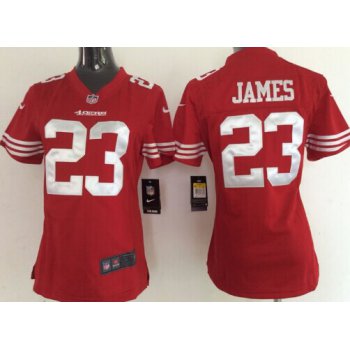 Nike San Francisco 49ers #23 LaMichael James Red Game Womens Jersey