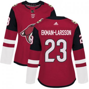 Adidas Arizona Coyotes #23 Oliver Ekman-Larsson Maroon Home Authentic Women's Stitched NHL Jersey