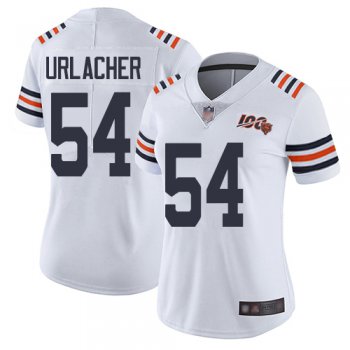 Bears #54 Brian Urlacher White Alternate Women's Stitched Football Vapor Untouchable Limited 100th Season Jersey