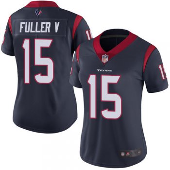 Texans #15 Will Fuller V Navy Blue Team Color Women's Stitched Football Vapor Untouchable Limited Jersey