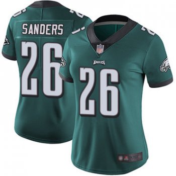 Eagles #26 Miles Sanders Midnight Green Team Color Women's Stitched Football Vapor Untouchable Limited Jersey