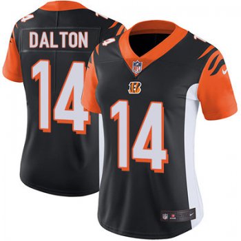 Women's Nike Cincinnati Bengals #14 Andy Dalton Black Team Color Stitched NFL Vapor Untouchable Limited Jersey
