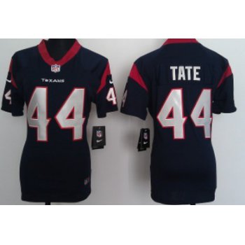 Nike Houston Texans #44 Ben Tate Blue Game Womens Jersey