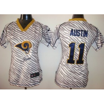 Nike St. Louis Rams #11 Tavon Austin 2012 Womens Zebra Fashion Jersey