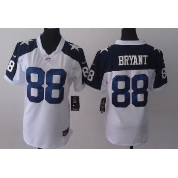 Nike Dallas Cowboys #88 Dez Bryant White Thanksgiving Game Womens Jersey