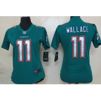 Nike Miami Dolphins #11 Mike Wallace 2013 Green Limited Womens Jersey