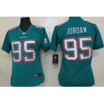 Nike Miami Dolphins #95 Dion Jordan 2013 Green Limited Womens Jersey