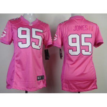 Nike Miami Dolphins #95 Dion Jordan Pink Love Womens Jersey