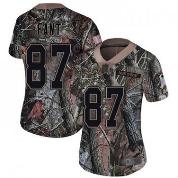 Broncos #87 Noah Fant Camo Women's Stitched Football Limited Rush Realtree Jersey