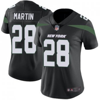 Jets #28 Curtis Martin Black Alternate Women's Stitched Football Vapor Untouchable Limited Jersey