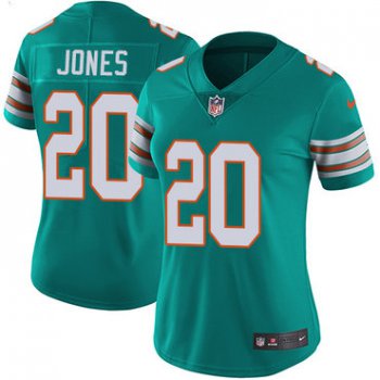 Women's Nike Miami Dolphins #20 Reshad Jones Aqua Green Alternate Stitched NFL Vapor Untouchable Limited Jersey