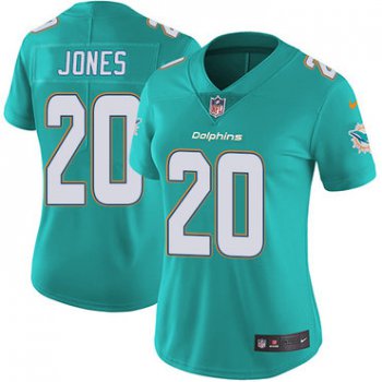 Women's Nike Miami Dolphins #20 Reshad Jones Aqua Green Team Color Stitched NFL Vapor Untouchable Limited Jersey