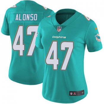 Women's Nike Miami Dolphins #47 Kiko Alonso Aqua Green Team Color Stitched NFL Vapor Untouchable Limited Jersey