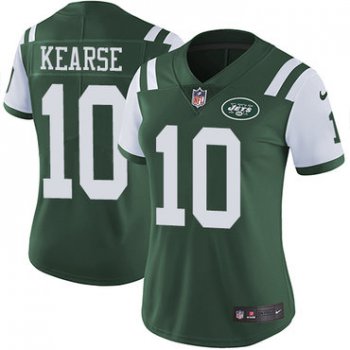Women's Nike New York Jets #10 Jermaine Kearse Green Team Color Stitched NFL Vapor Untouchable Limited Jersey