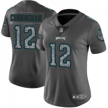 Women's Nike Philadelphia Eagles #12 Randall Cunningham Gray Static Stitched NFL Vapor Untouchable Limited Jersey