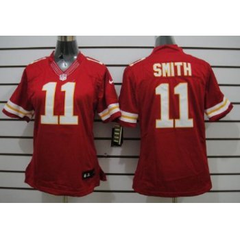 Nike Kansas City Chiefs #11 Alex Smith Red Limited Womens Jersey