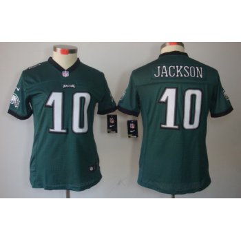 Nike Philadelphia Eagles #10 DeSean Jackson Dark Green Limited Womens Jersey