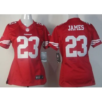 Nike San Francisco 49ers #23 LaMichael James Red Limited Womens Jersey