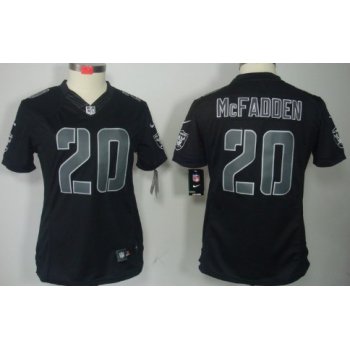 Nike Oakland Raiders #20 Darren McFadden Black Impact Limited Womens Jersey