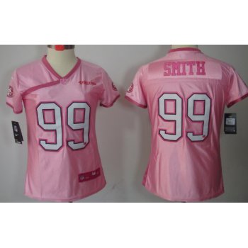 Nike San Francisco 49ers #99 Aldon Smith Pink Love Womens Jersey