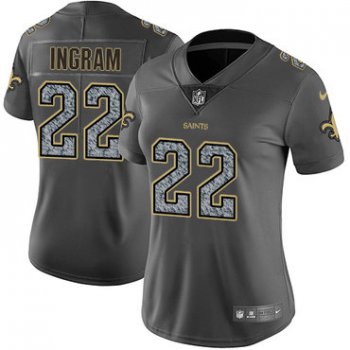Women's Nike New Orleans Saints #22 Mark Ingram Gray Static NFL Vapor Untouchable Game Jersey