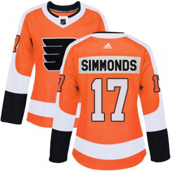 Adidas Philadelphia Flyers #17 Wayne Simmonds Orange Home Authentic Women's Stitched NHL Jersey