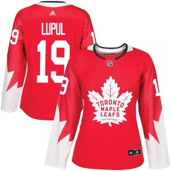 Adidas Toronto Maple Leafs #19 Joffrey Lupul Red Team Canada Authentic Women's Stitched NHL Jersey