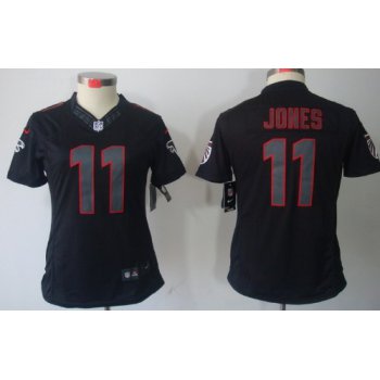 Nike Atlanta Falcons #11 Julio Jones Black Impact Limited Womens Jersey