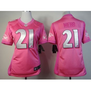 Nike Baltimore Ravens #21 Lardarius Webb Pink Love Womens Jersey