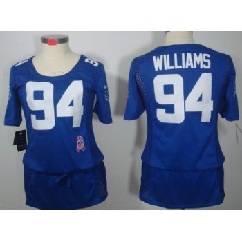 Nike Buffalo Bills #94 Mario Williams Breast Cancer Awareness Blue Womens Jersey