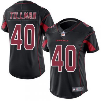 Nike Cardinals #40 Pat Tillman Black Women's Stitched NFL Limited Rush Jersey
