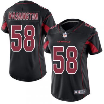 Nike Cardinals #58 Daryl Washington Black Women's Stitched NFL Limited Rush Jersey