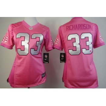 Nike Cleveland Browns #33 Trent Richardson Pink Love Womens Jersey