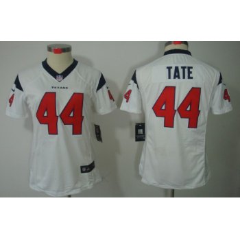 Nike Houston Texans #44 Ben Tate White Limited Womens Jersey