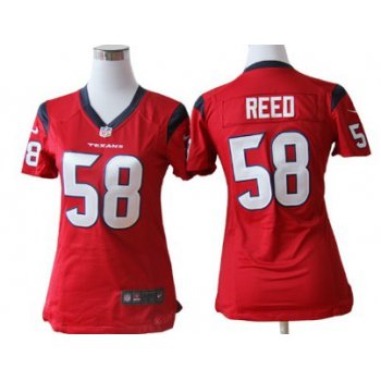 Nike Houston Texans #58 Brooks Reed Red Game Womens Jersey