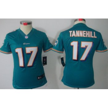 Nike Miami Dolphins #17 Ryan Tannehill Green Limited Womens Jersey