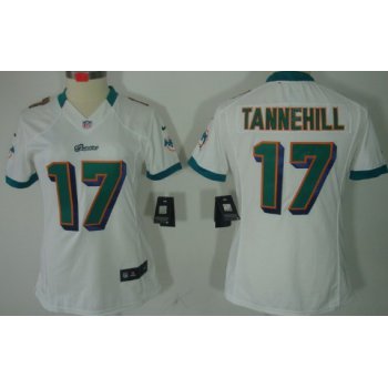 Nike Miami Dolphins #17 Ryan Tannehill White Limited Womens Jersey