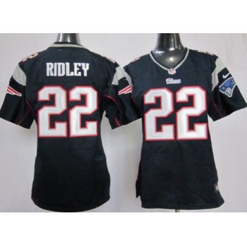 Nike New England Patriots #22 Stevan Ridley Blue Game Womens Jersey