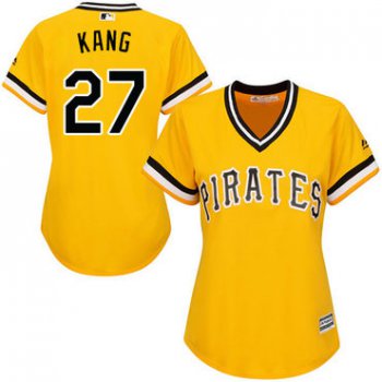 Pirates #27 Jung-ho Kang Gold Alternate Women's Stitched Baseball Jersey