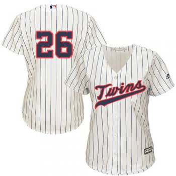 Twins #26 Max Kepler Cream Strip Alternate Women's Stitched Baseball Jersey