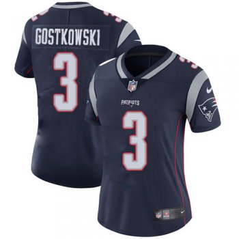 Women's Nike Patriots #3 Stephen Gostkowski Navy Blue Team Color Stitched NFL Vapor Untouchable Limited Jersey