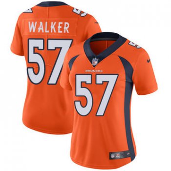Women's Nike Broncos #57 Demarcus Walker Orange Team Color Stitched NFL Vapor Untouchable Limited Jersey