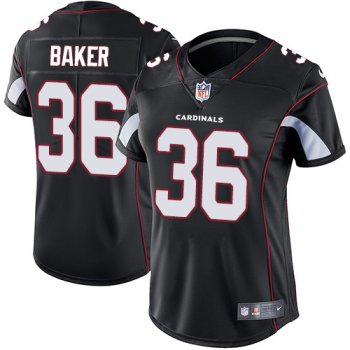 Women's Nike Cardinals #36 Budda Baker Black Alternate Stitched NFL Vapor Untouchable Limited Jersey