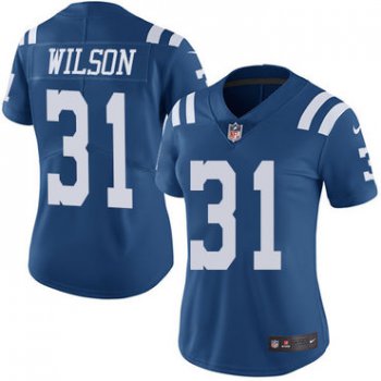 Women's Nike Colts #31 Quincy Wilson Royal Blue Stitched NFL Limited Rush Jersey