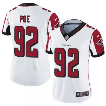 Women's Nike Falcons #92 Dontari Poe White Stitched NFL Vapor Untouchable Limited Jersey