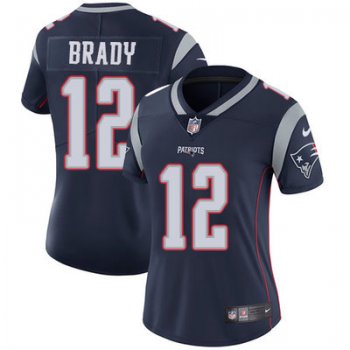 Women's Nike Patriots #12 Tom Brady Navy Blue Team Color Stitched NFL Vapor Untouchable Limited Jersey