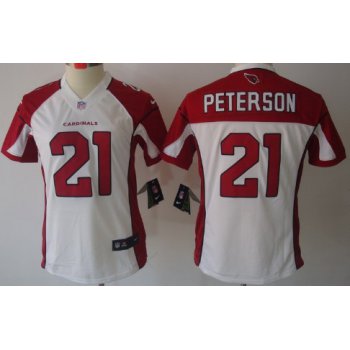 Nike Arizona Cardinals #21 Patrick Peterson White Limited Womens Jersey